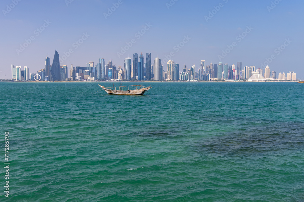 Obraz premium Doha Skyline Viewpoint, Doha, Qatar