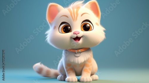 A cute cartoon cat character Ai Generative © Lucky