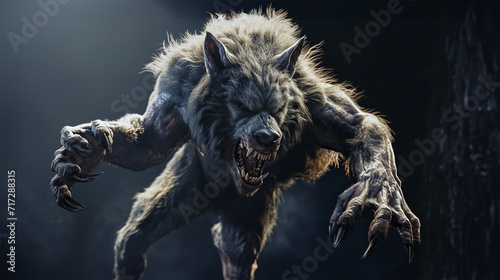 狼男のイメージ - image of Were Wolf - No1-6 Generative AI photo
