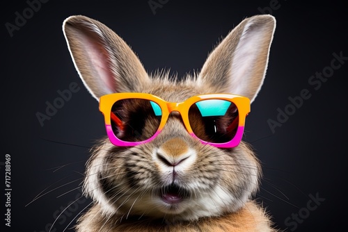 Cool Easter bunny with sunglasses.