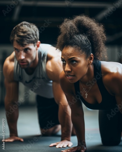 Fitness couple in the gym