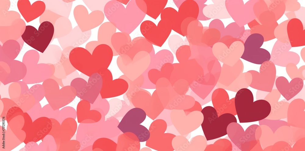 Red love heart seamless pattern illustration. Cute romantic pink hearts background print. Valentine's day holiday backdrop texture, romantic wedding design Red love heart seamless pattern illustration. Cute romantic pink hearts background print. Valentine's day holiday backdrop texture, romantic wedding design