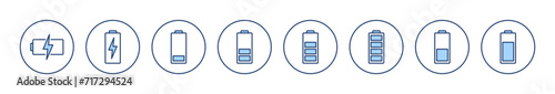 Battery icon vector. battery Charging sign. battery charge level