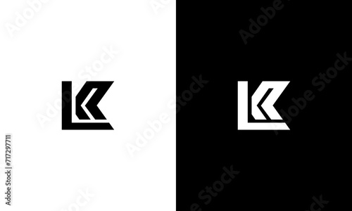 initials LK monoline logo design vector photo