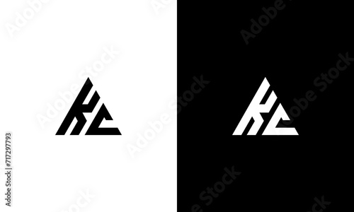 initials KC monogram logo design vector