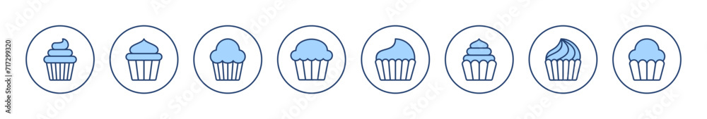 Cup cake icon vector. Cup cake sign and symbol Cup cake icon vector. Cup cake sign and symbol