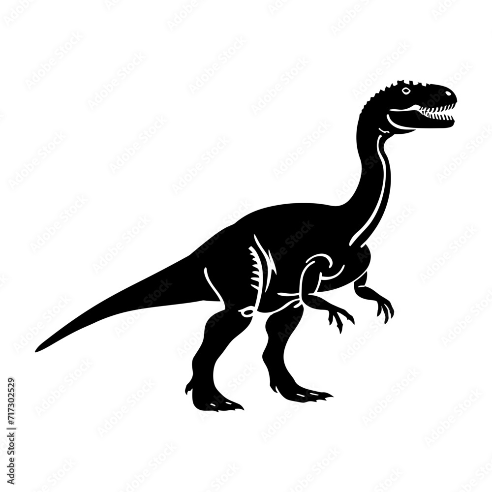 Silhouette Dinosaur black color only