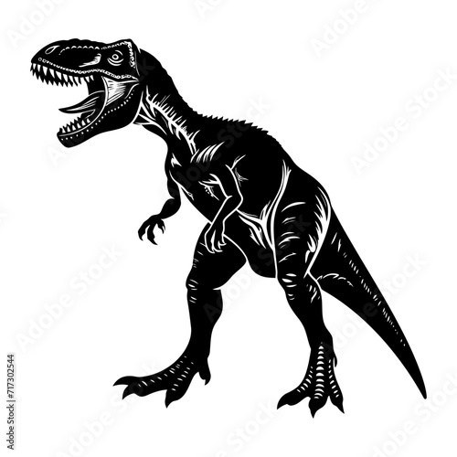 Silhouette Dinosaur black color only