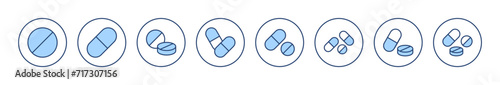 Pills icon vector. capsule icon. Drug sign and symbol