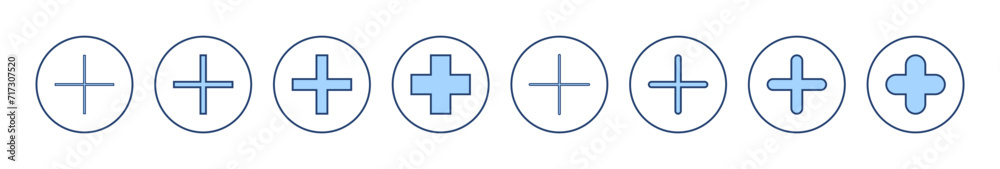 Obraz premium Plus icon vector. Add plus sign and symbol