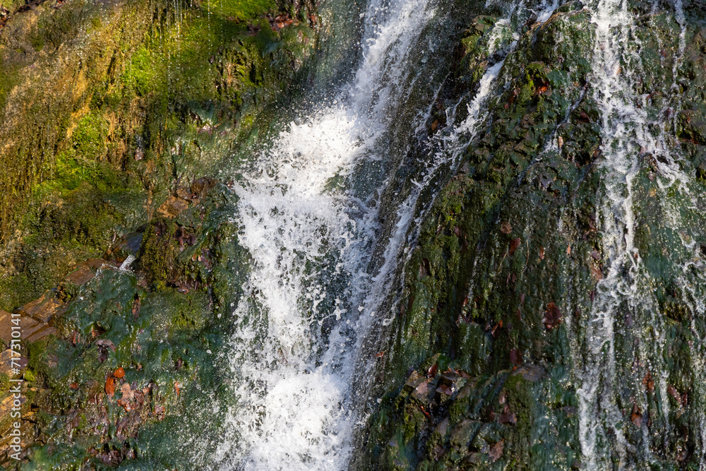 Qabala, Azerbaijan - January 2nd, 2024: Yeddi Gozel Waterfall Qabala, Azerbaijan - January 2nd, 2024: Yeddi Gozel Waterfall