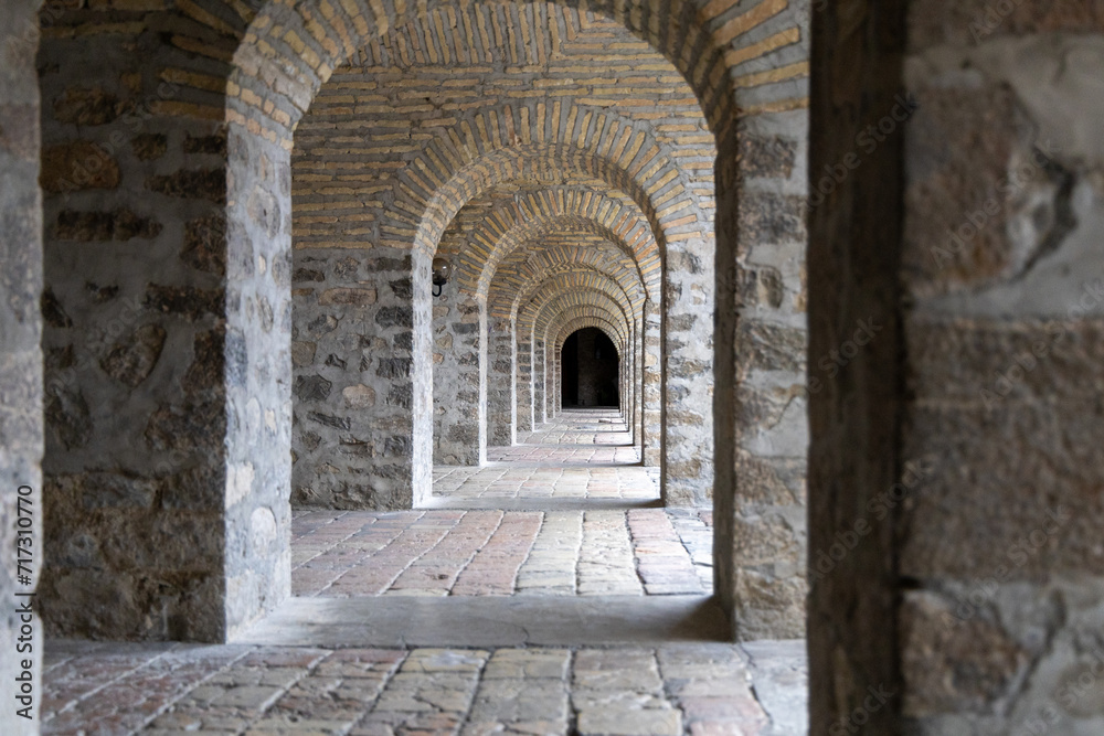 Sheki, Azerbaijan - January 3rd 2024: Shaki Caravanserai Sheki, Azerbaijan - January 3rd 2024: Shaki Caravanserai