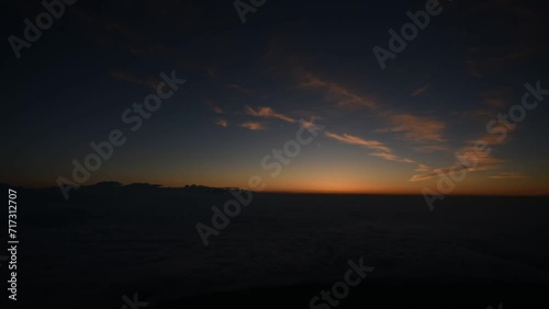 富士山　御来光　タイムラプス　雲海