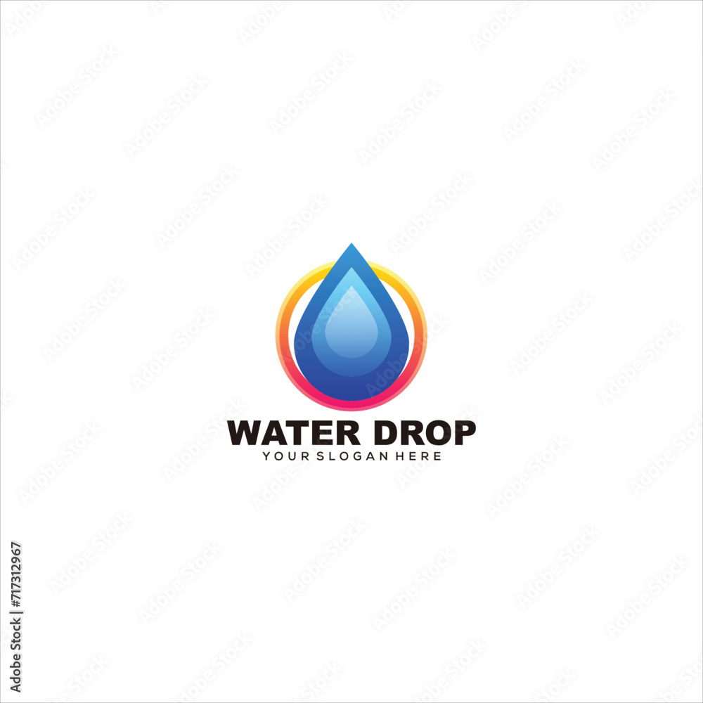 water logo gradient colorful illustration water logo gradient colorful illustration