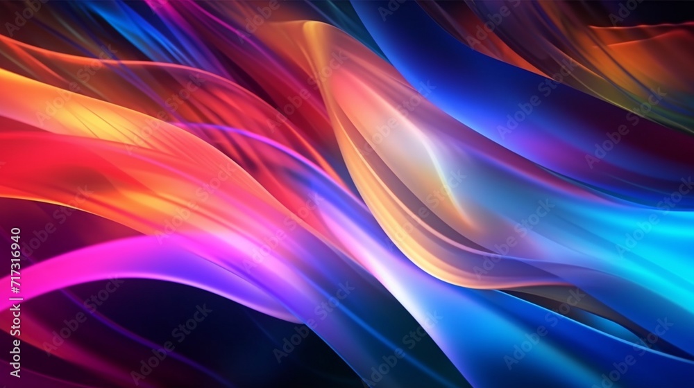 Naklejka premium Abstract digital background featuring dynamic lines Ai Generative