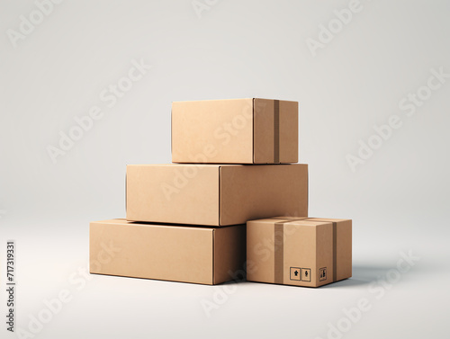 Cardboard boxes blank  © sazem