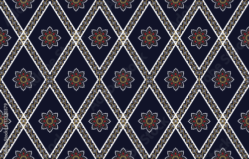 Abstract native american seamless geometric pattern. Colorful Native American seamless geometric pattern. Design for ethnic fabric,carpet, ikat style, clothing, Batik, fabric, embroidery style.
