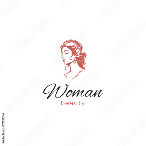 beauty woman logo design for salon, makeover, hair stylist, haidresser, hairc cut.