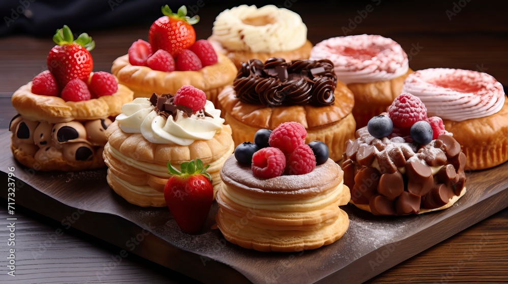 Delicious Pastry Selection Celebrating Gourmet Indulgence