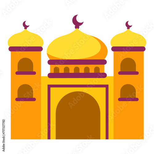 Idul fitri or eid mubarak islam decoration vector illustration