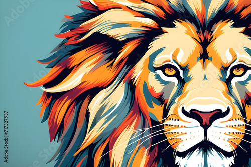 The Lion Head Vector  which contains the power of a lion  the king of nature generative ai