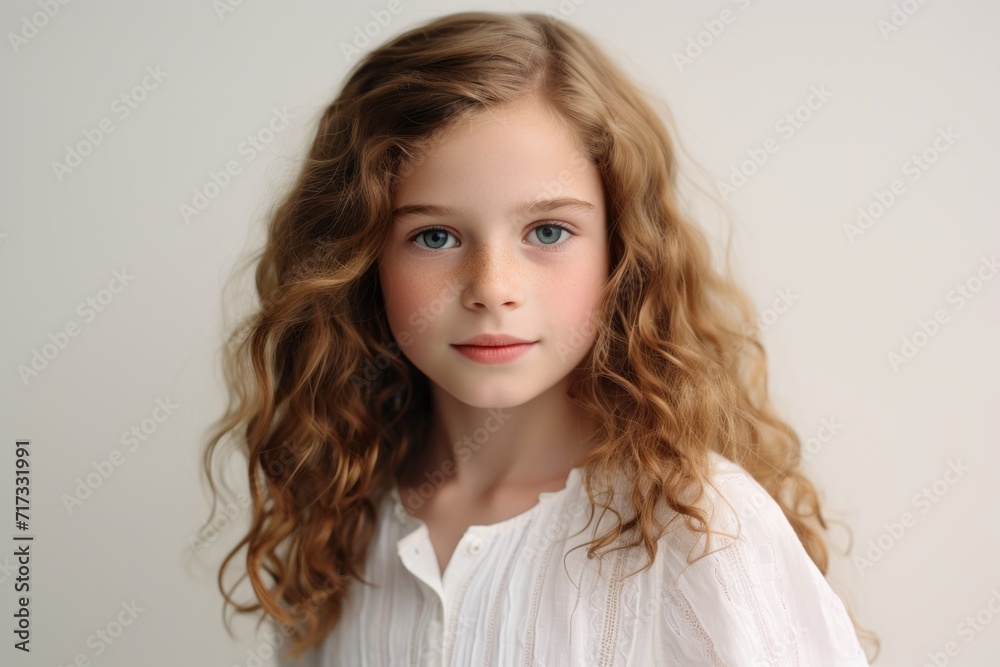 portrait of a beautiful little girl with blond curly hair and blue eyes portrait of a beautiful little girl with blond curly hair and blue eyes