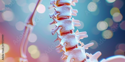 human spine anatomical model 3d illustration
