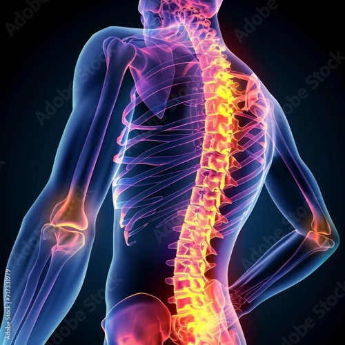 back pain representation holograph