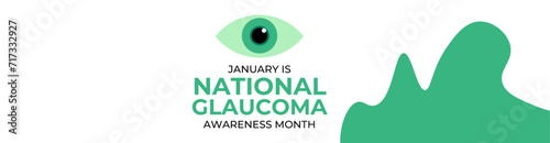 National Glaucoma Awareness month is observed every year in january. January is Glaucoma Awareness Month. Eye health and vision care concept for banner design. poster, cover. Vector illustration.