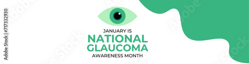 National Glaucoma Awareness month is observed every year in january. January is Glaucoma Awareness Month. Eye health and vision care concept for banner design. poster, cover. Vector illustration.