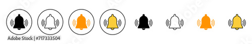 Bell Icon set vector. Notification sign and symbol for web site design