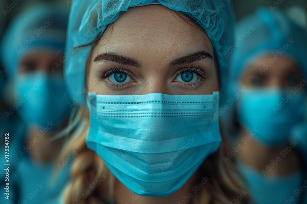 Medical staff at the working place in a hospital Medical staff at the working place in a hospital