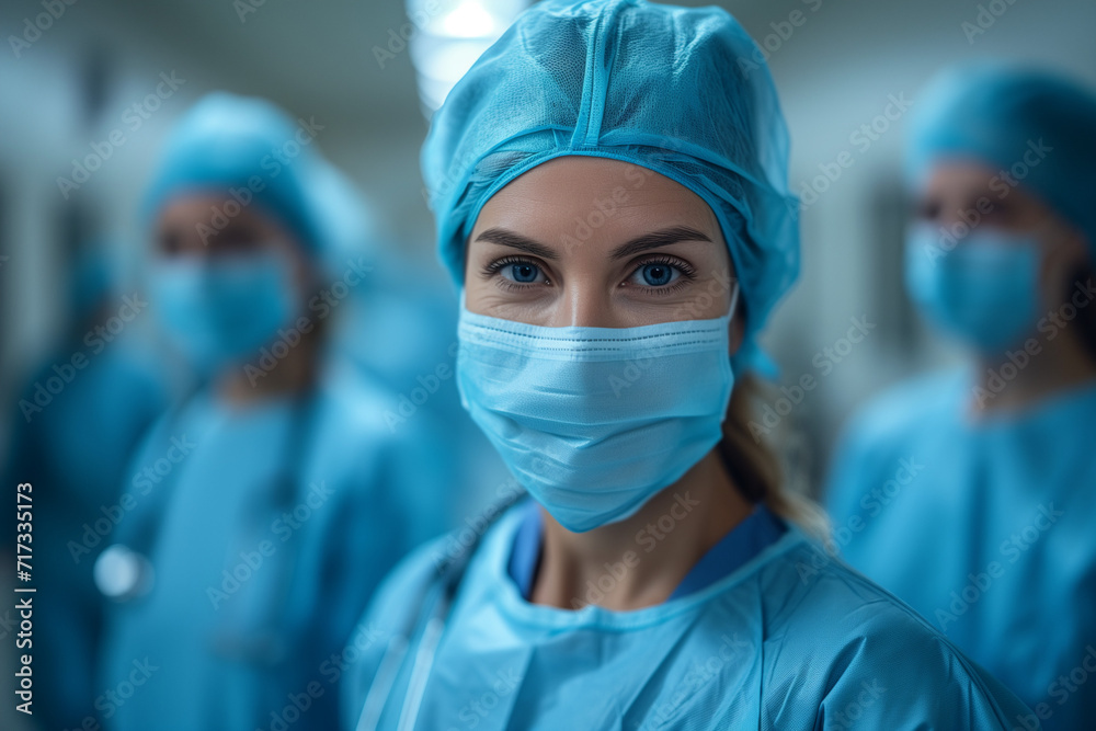 Medical staff at the working place in a hospital Medical staff at the working place in a hospital
