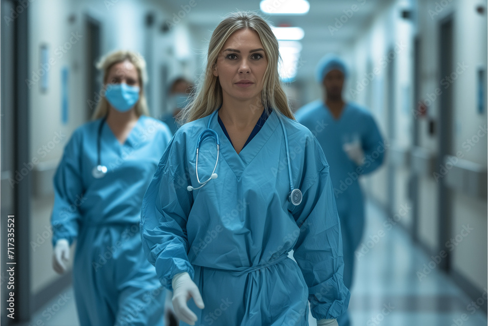 Obraz premium Medical staff at the working place in a hospital