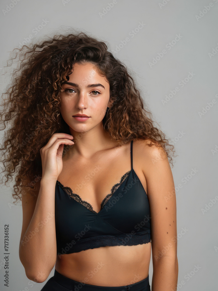 beautiful attractive curly haired female model looking at viewer
beautiful attractive curly haired female model looking at viewer