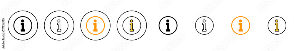 Information sign icon set vector. about us sign and symbol. question mark icon Information sign icon set vector. about us sign and symbol. question mark icon