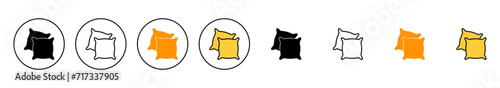 Pillow icon set vector. Pillow sign and symbol. Comfortable fluffy pillow