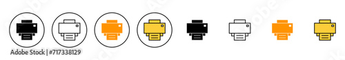 Print icon set vector. printer sign and symbol