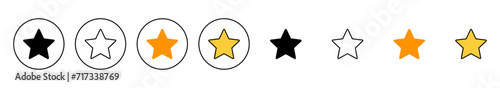 Star Icon set vector. rating sign and symbol. favourite star icon