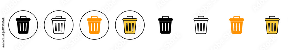 Trash icon set vector. trash can icon. delete sign and symbol. Trash icon set vector. trash can icon. delete sign and symbol.