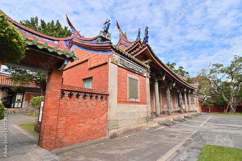 The ornate roof of the Taipei Confucius Temple.