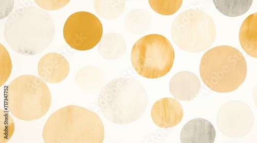 Soft watercolor circles in Gold, Mustard colors. Trendy background with creative drawing. Festive card, wallpaper. © keystoker