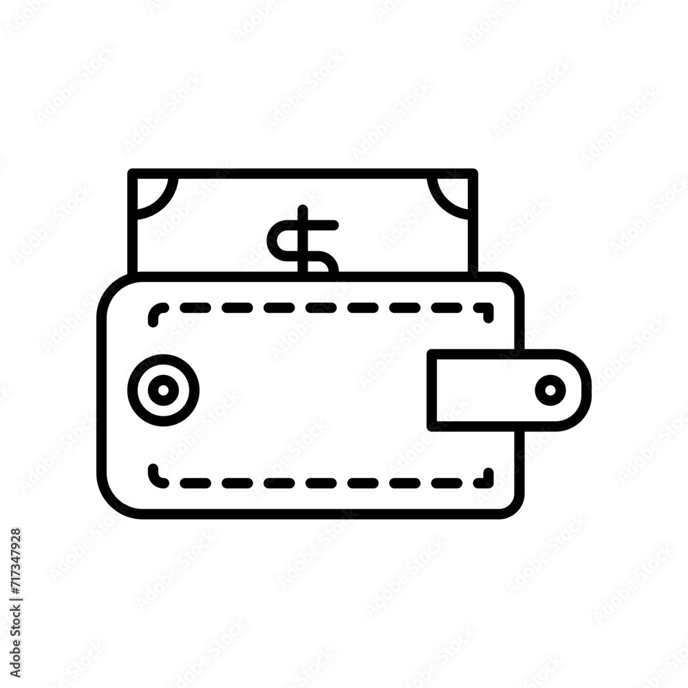 wallet, coin, cash icon or logo illustration style. Icons ecommerce. wallet, coin, cash icon or logo illustration style. Icons ecommerce.