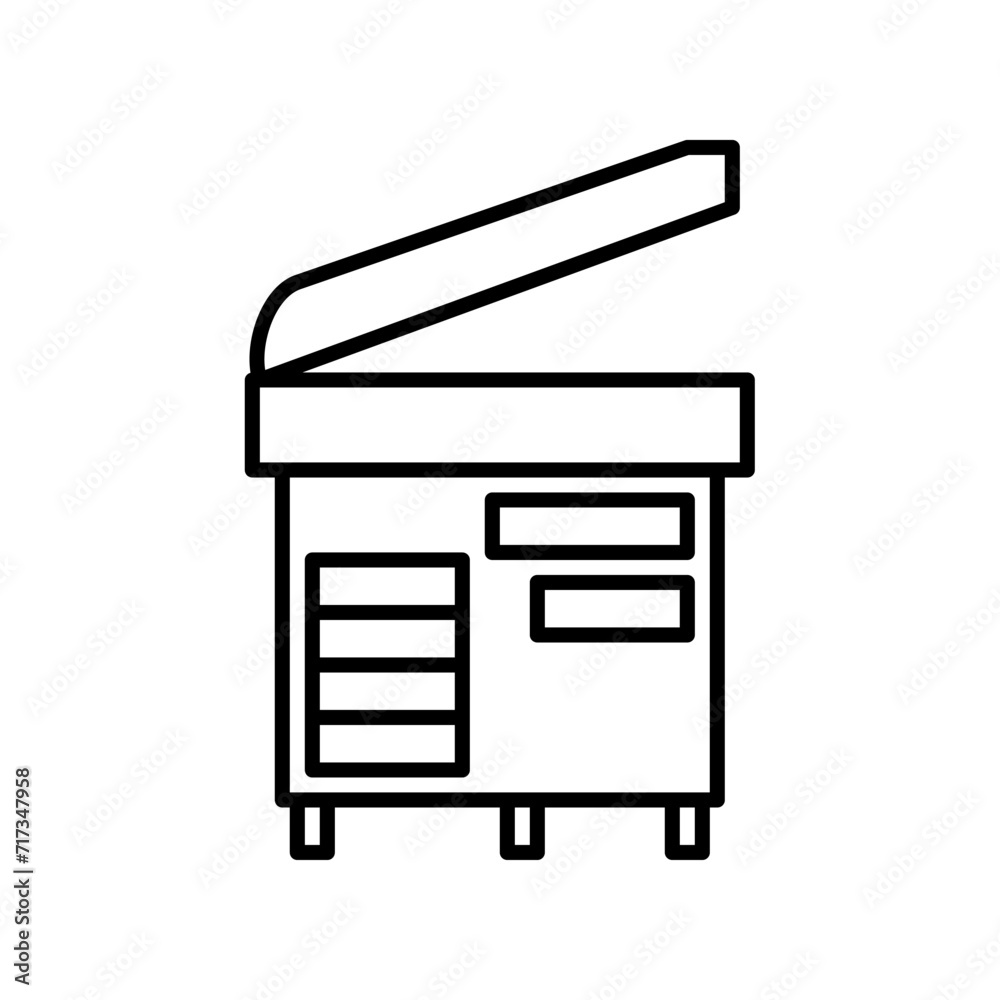 Photocopy icon or logo illustration outline black style Photocopy icon or logo illustration outline black style