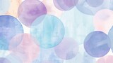 Soft watercolor circles in Lavender, Sky Blue colors. Trendy background with creative drawing. Festive card, wallpaper.