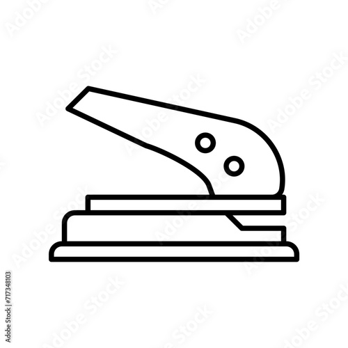 paper hole puncher icon vector or logo illustration style photo