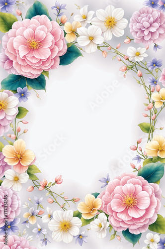 Royal Floral Ornamental Design with Copy Space