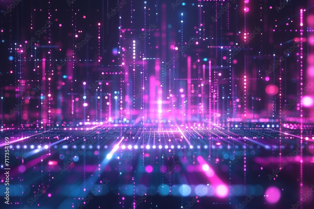 Abstract cyber background light violet and navy. Generative AI.