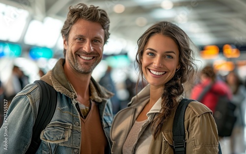 Traveling Couple at Airport