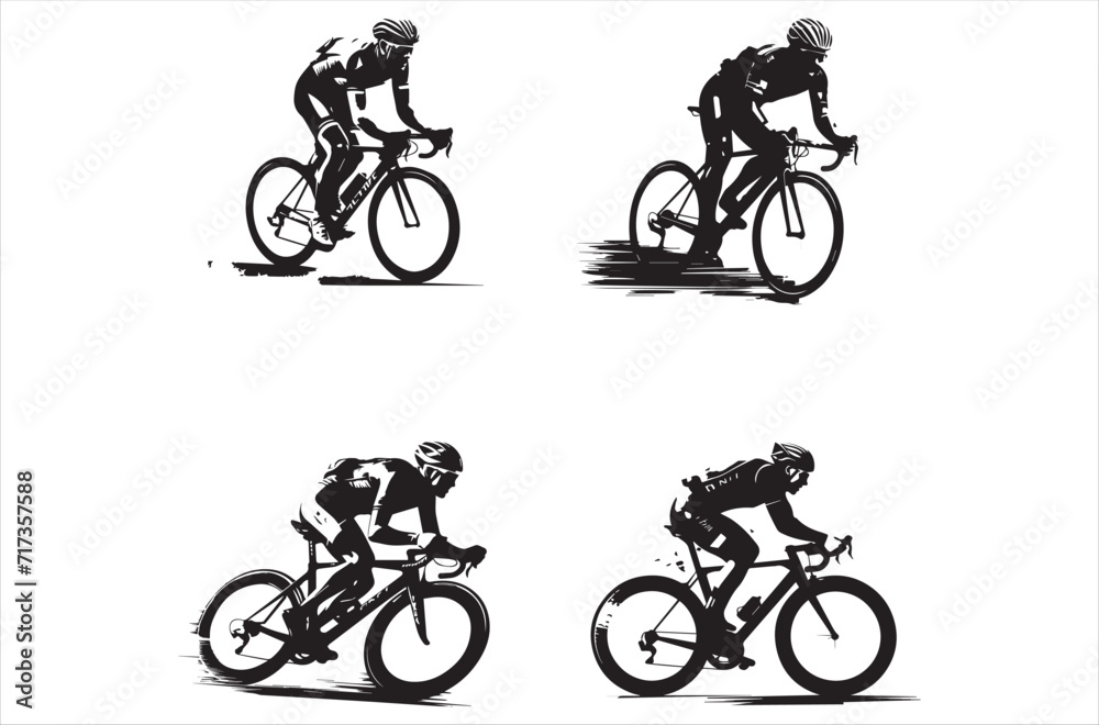 Fototapeta premium bicycle silhouette vector, Black Bicycle Vector